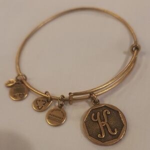 Alex and Ani Gold "K" Initial Charm Bracelet